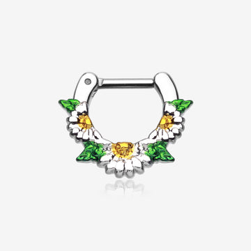 Daisy Garden Icon Septum Clicker-Yellow